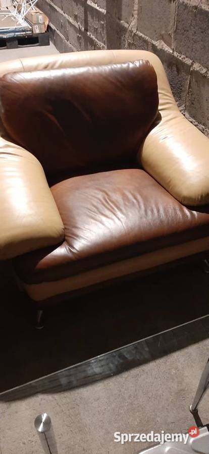 Skórzane fotele plus ława dowóz Brzeźnica