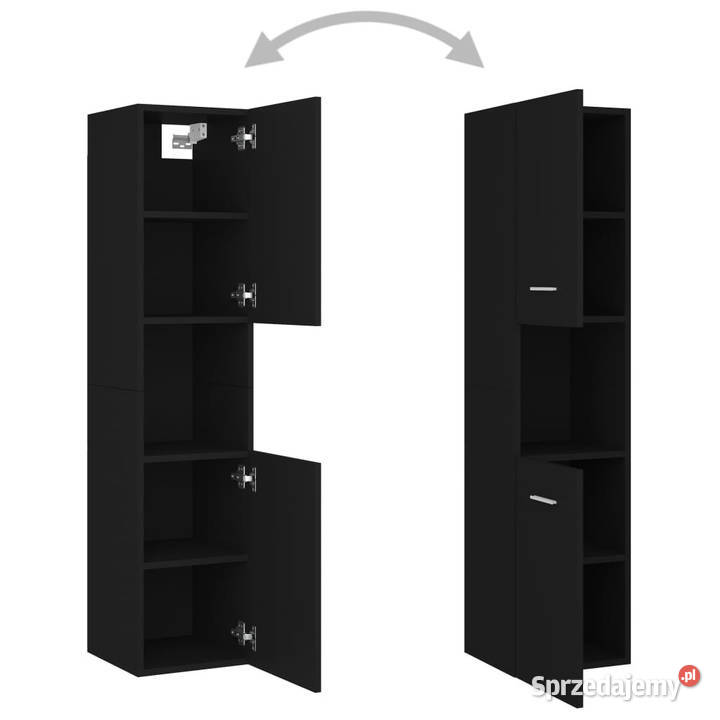 Szafka łazienkowa czarna 30x30x130 materiał Pozostałe mazowieckie Warszawa sprzedam