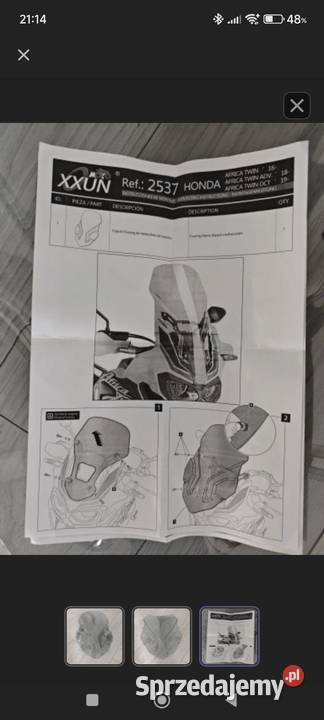 Szyba owiewka do Honda Africa Twin CRF1100 Września