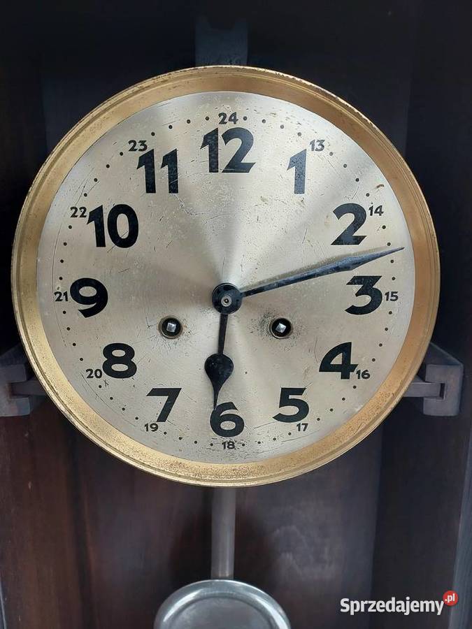 Stary zegar ścienny przedwojenny sprawny film pomorskie Tczew sprzedam