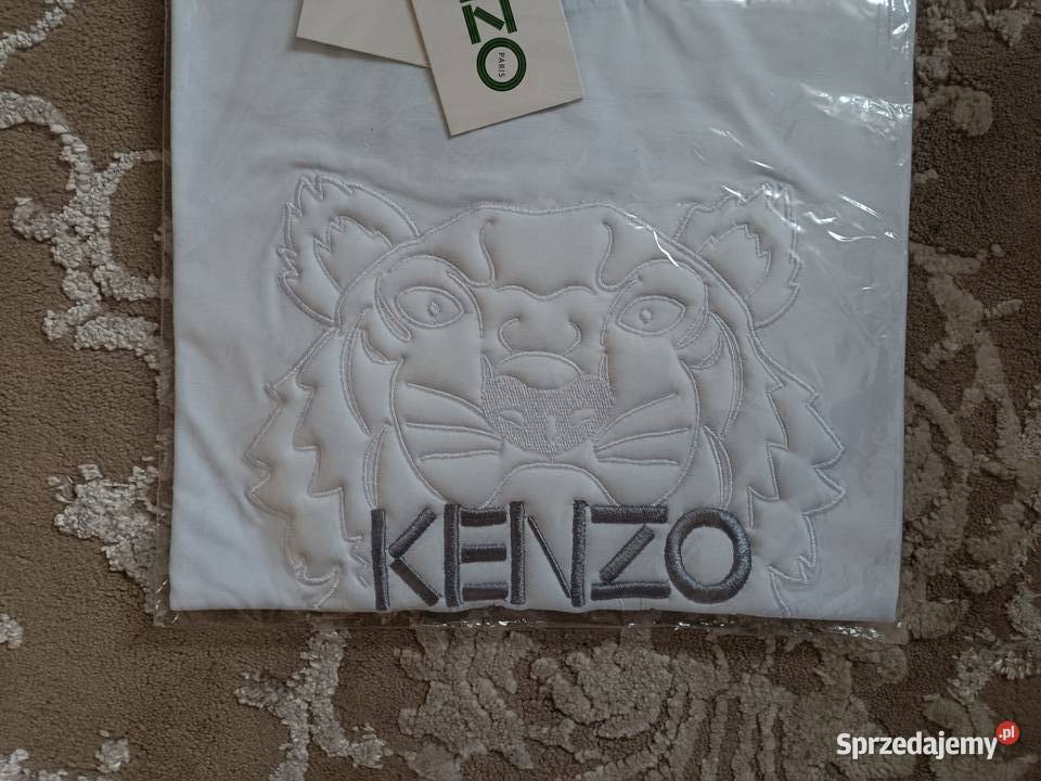 Tshirt męski Kenzo idealny na co dzień rozmiar biały