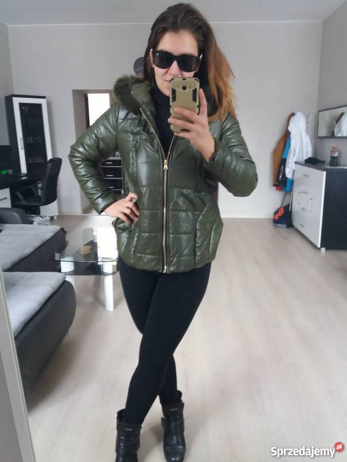 Kurtka khaki Zielona z futerkiem rozmiar M Nowa Kielce