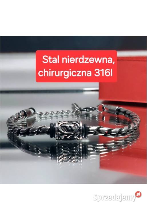 BRANSOLETKA STAL NIERDZEWNA RUNA FEHU Bransoletki Gdańsk