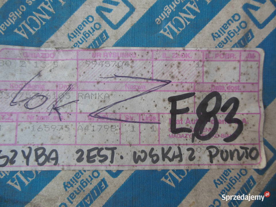 9945704 OSŁONA ZEGARÓW FIAT PUNTO BERLINA 176 60