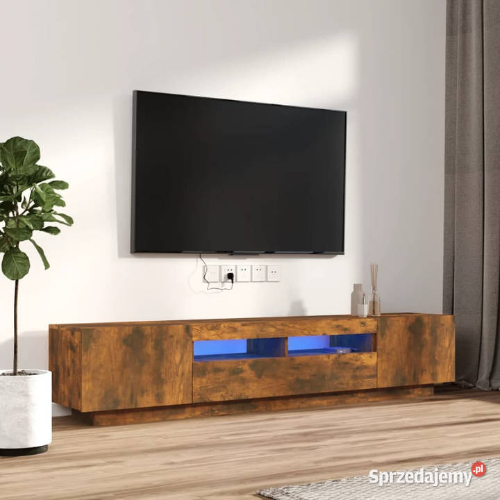 Zestaw 2 szafek TV z oświetleniem LED
