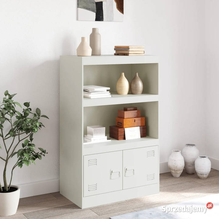 Szafka boczna biała 67x39x107 stal WM841672 Warszawa
