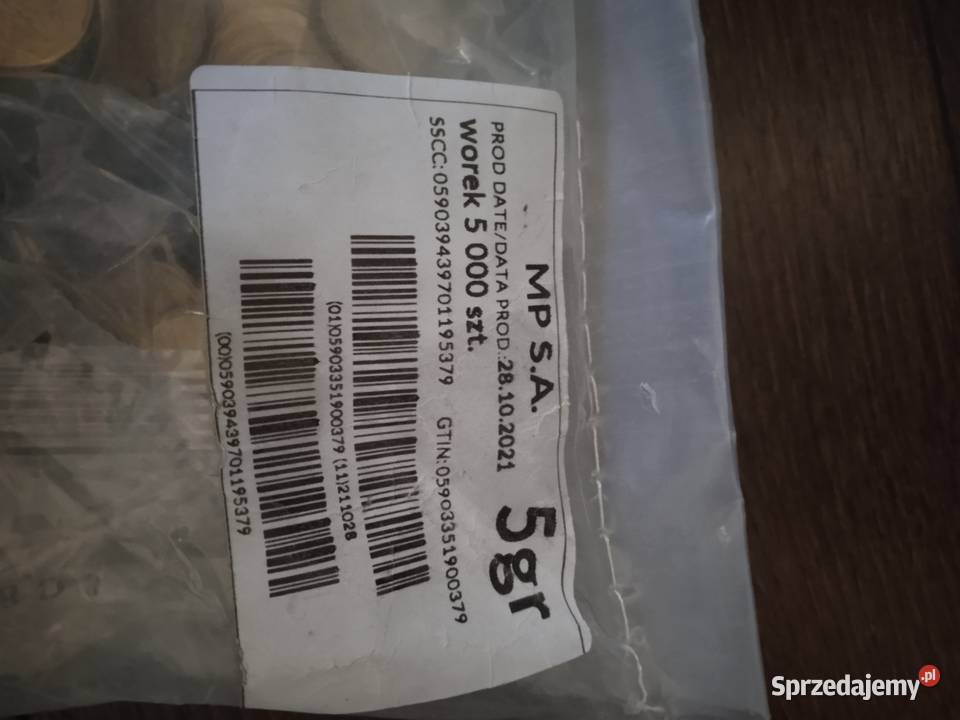 3RP 5 groszy 2021r foliak mazowieckie Łochów