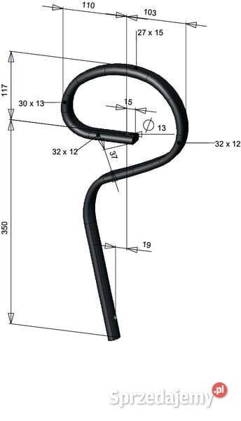 Ząb sprężynowy 32x12x467 mm prosty bez redliczki Kamionna sprzedam