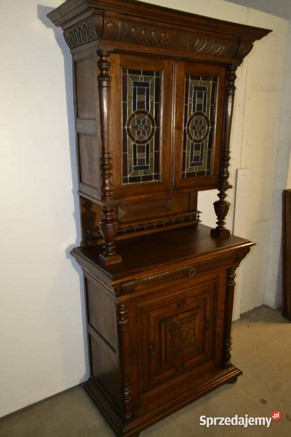 kredens neorenesansowy 1900 dąb Meble Meble Będzin sprzedam