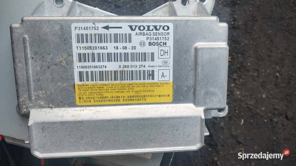 Sensor poduszek airbag 31451752 Volvo v60 I lift Książ Wielkopolski