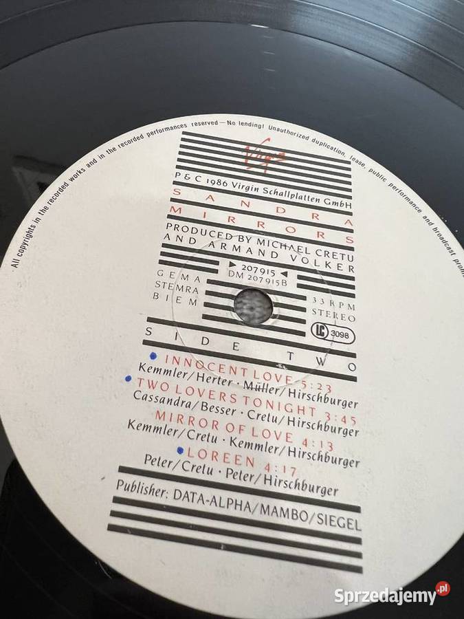 Płyta winylowa Sandra Mirrors HIT Jasło