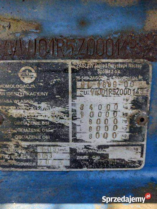 Naczepa zasław 2005 Krosno