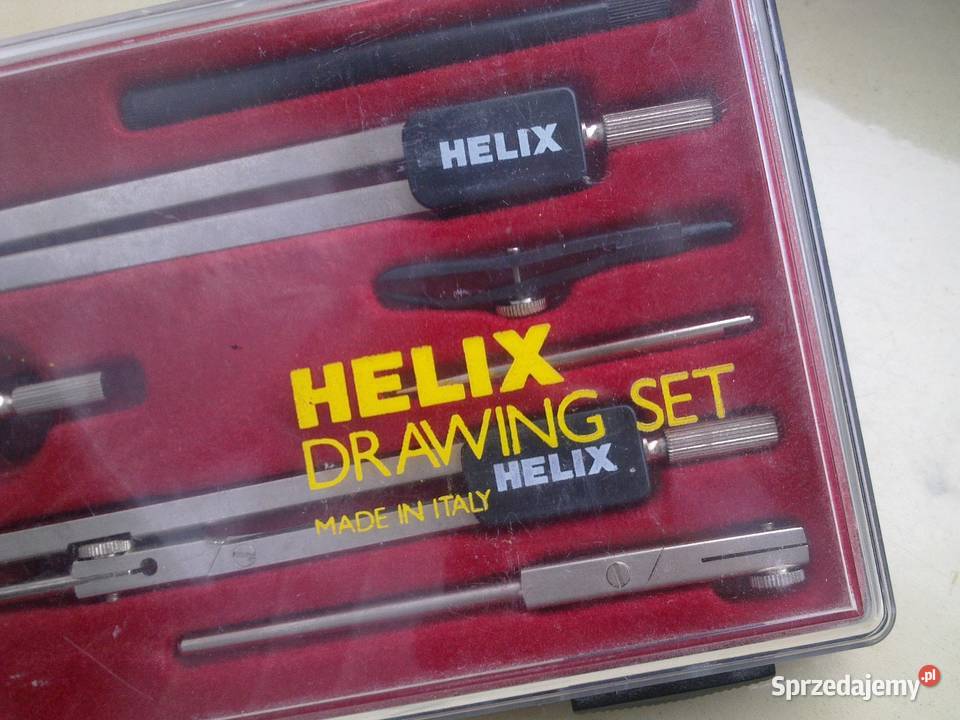 Przybory Kreślarskie lata 70te HELIX Drawing Set Płońsk