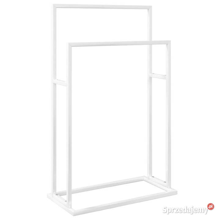 Wolnostojący wieszak na ręczniki biały 48x24x785 Warszawa