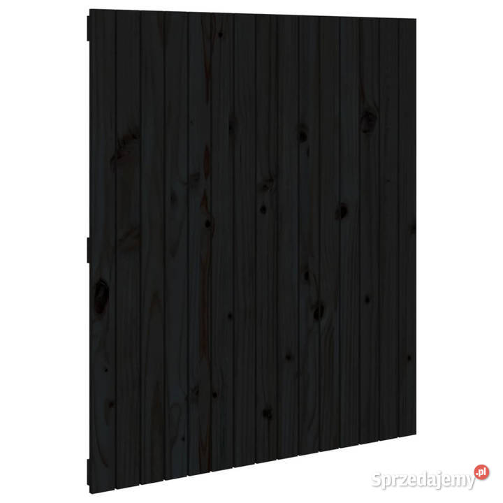 Wezgłowie łóżka czarne 955x3x110 lite drewno