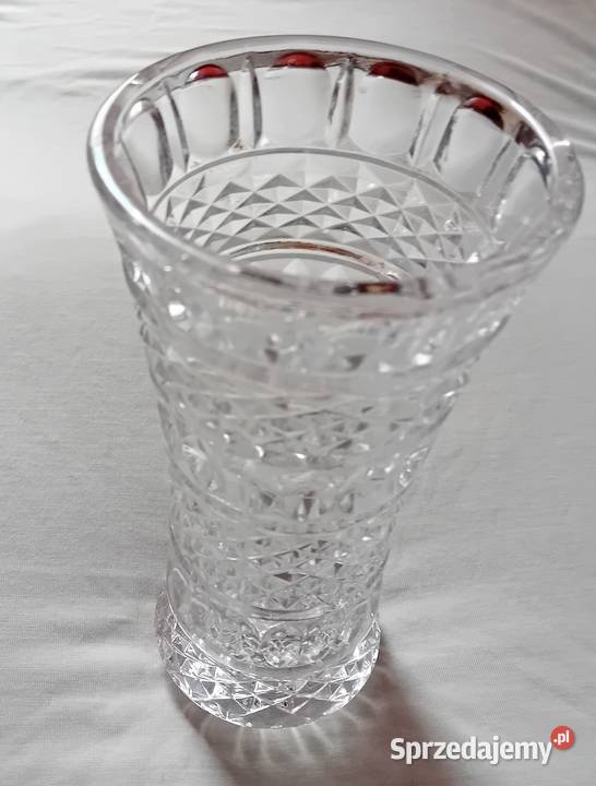 Wazon kryształowy Lausitzerglas lat 60ych XX w Koźminek