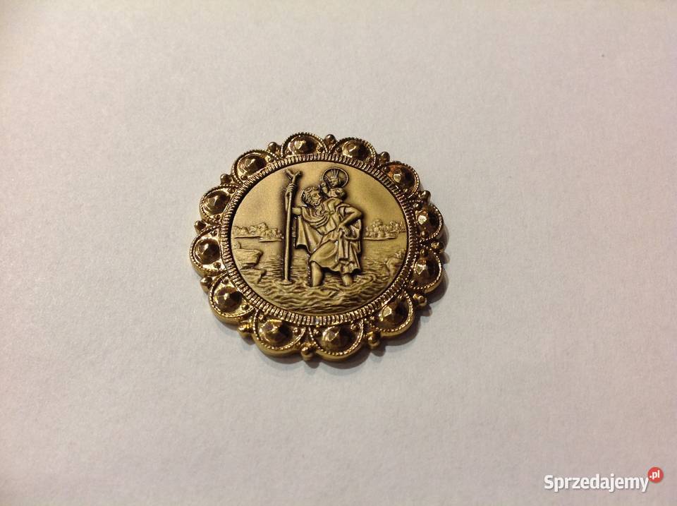 Złoty Emblemat ŚwKrzysztof Medalik Samochodowy