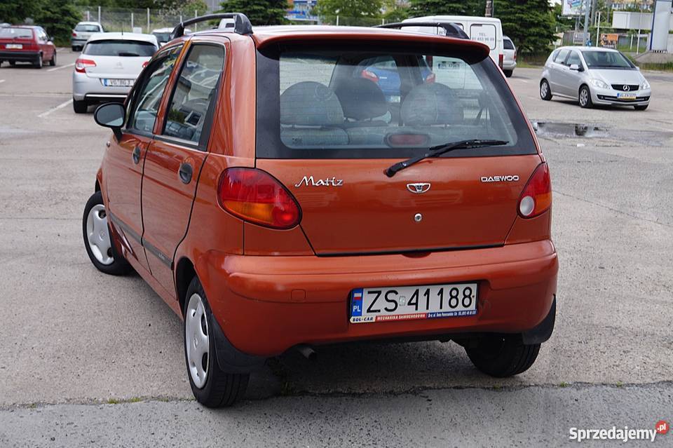 Daewoo Matiz 2001r Joy Wspomagane Elszyby 85Tkm pomarańczowy Szczecin sprzedam