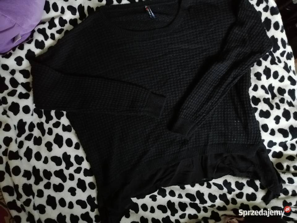 YORKER sweter Z falbanką Oversize z ANGORĄ NOWY Wkładane przez głowę  wielkopolskie