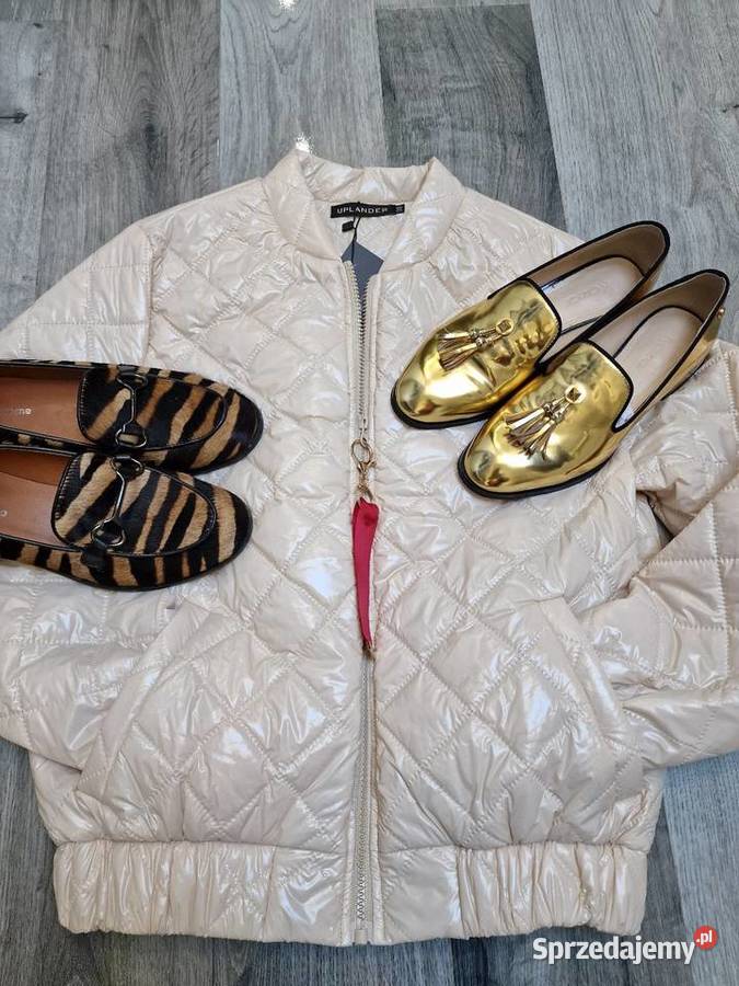Kurtka Bomberka Pikowana 36 Beżowa sprzedam