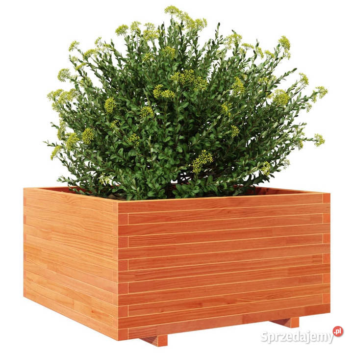Donica ogrodowa woskowy brąz 90x90x495 drewno sprzedam