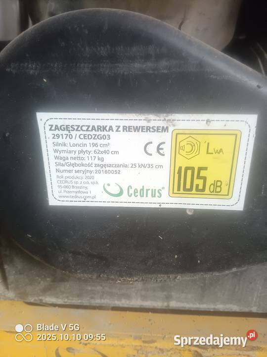 Zagęszczarka gruntu z rewersem Wargawka Młoda
