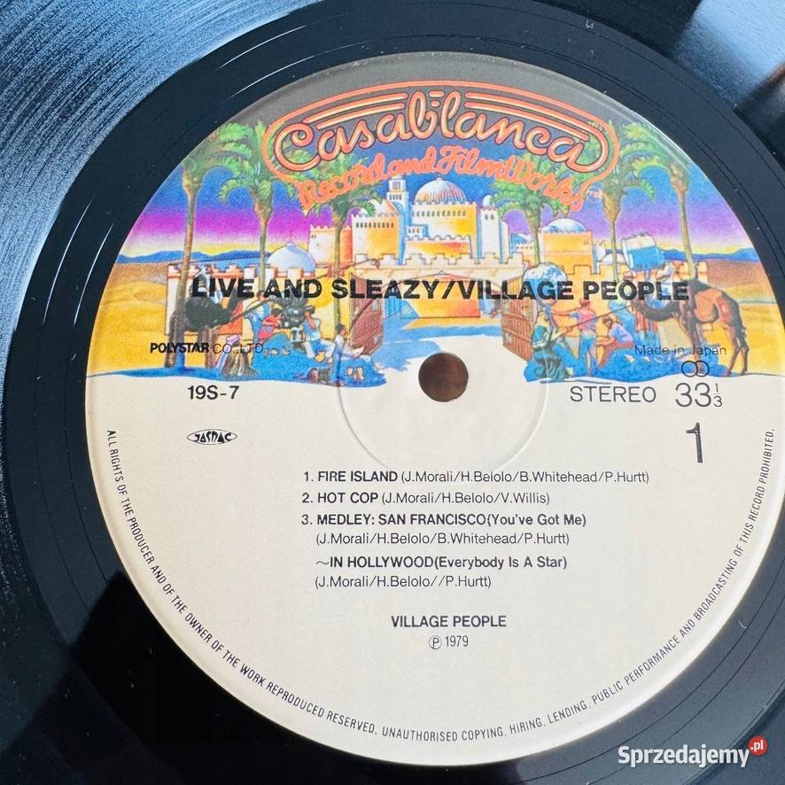 Village People Live And Sleazy NMNM Japan Obi 2 Poznań sprzedam