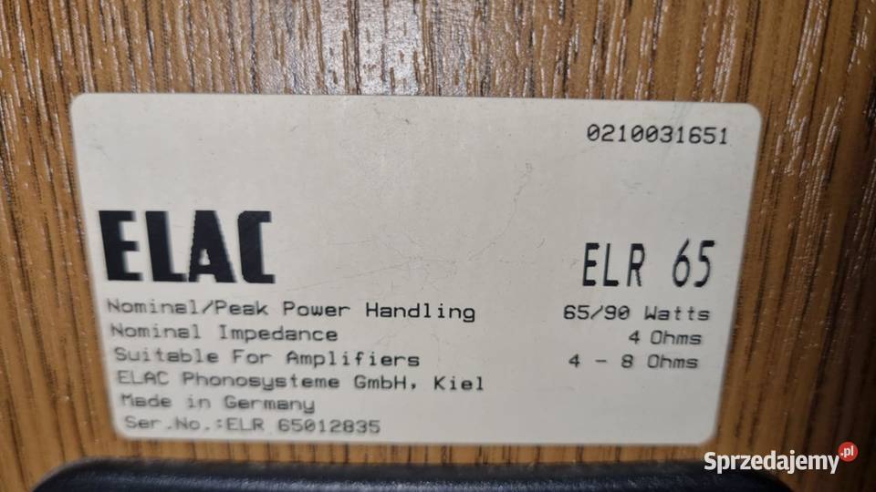 Znakomite audiofilskie kolumny ELAC ELR 65