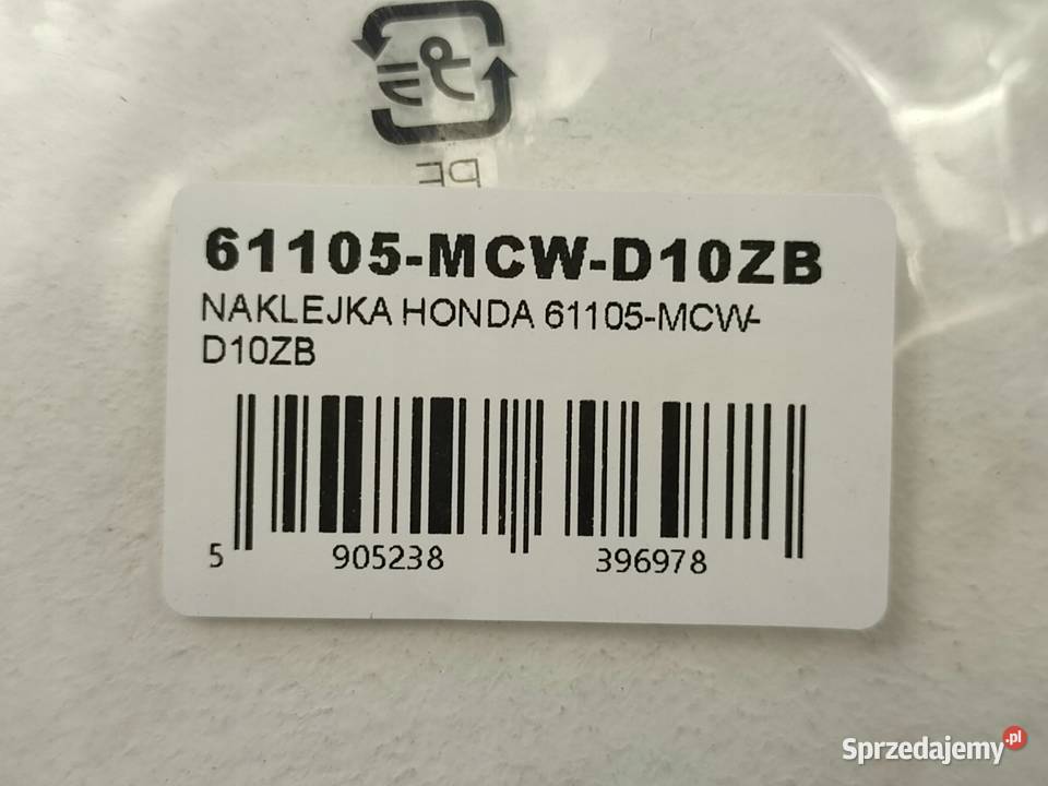 NAKLEJKA ABS PRAWA NA BŁOTNIK HONDA VFR800A 02