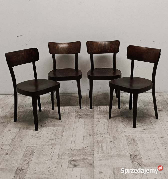 krzesła Ton Thonet Czechosłowacja lata 50te Krzesła łódzkie Radomsko