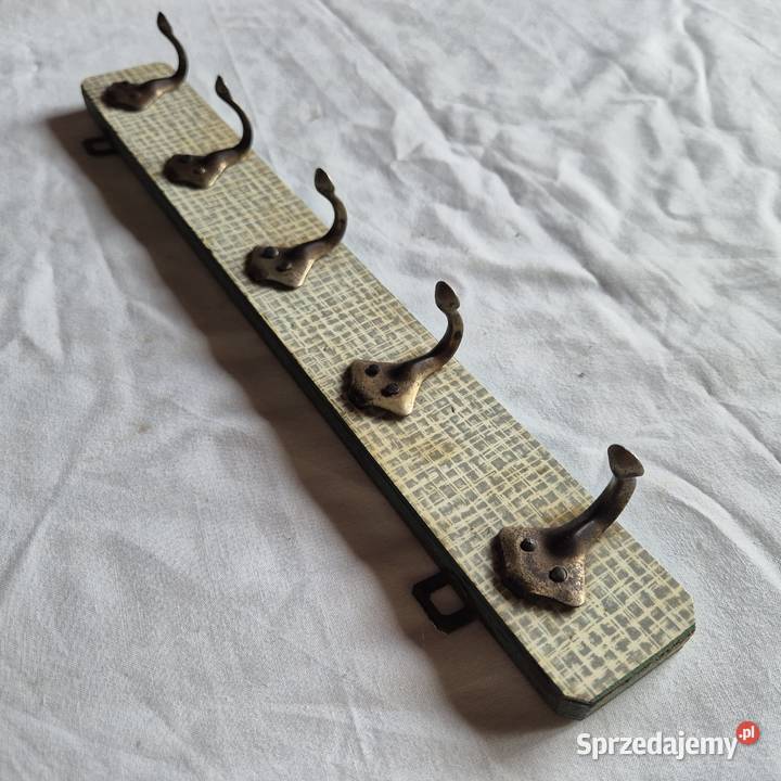 Wieszak prl vintage kuchnia 1960 z PRLu szaro Brzesko