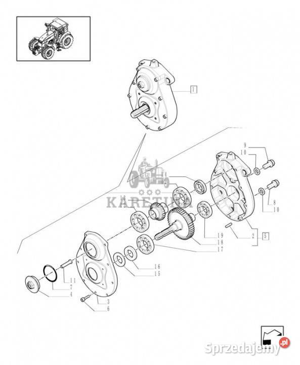 Holland T6010 T6070 Zespol wom przod 47127612