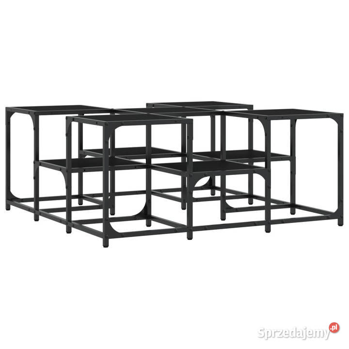 Stolik kawowy czarny 91x91x40 materiał Warszawa