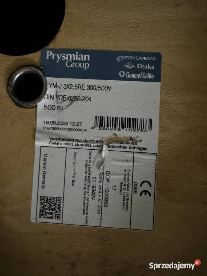 Kabelprzewód 3x25 okrągłyECA