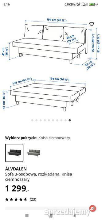 Kanapa rozkładana Gliwice sprzedam