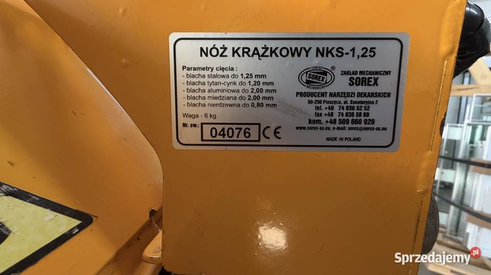 Giętarka Zaginarka SOREX 316015 Pleszew