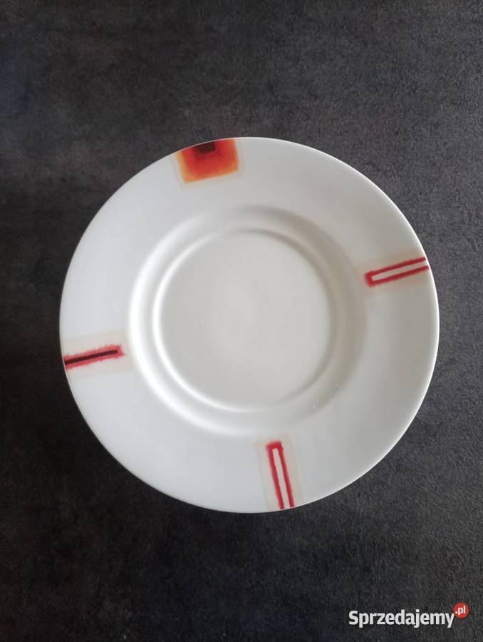 Komplet talerzy deserowych Akcent porcelana świętokrzyskie Ostrowiec Świętokrzyski