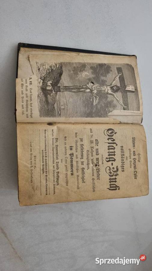 Stary Niemiecki śpiewnik modlitewnik IX wiek Wrocław sprzedam