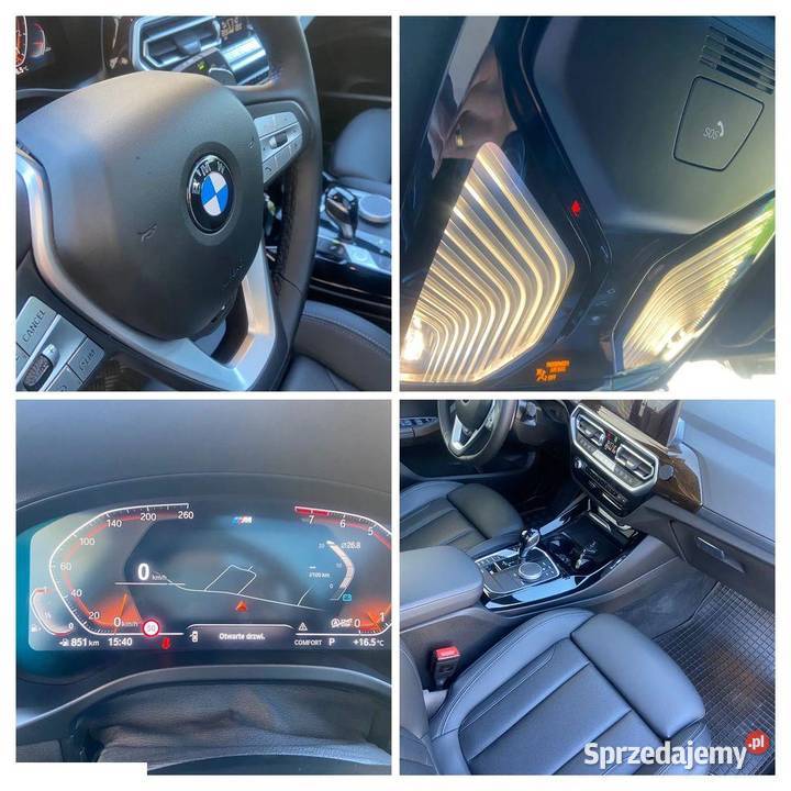 BMW X3 20 Benzyna 252 4x4 2023r niski przebieg śląskie Wierbka
