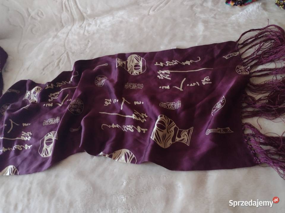 Jedwabny szal wieczorowy z Dubaju szalik100 Kraków