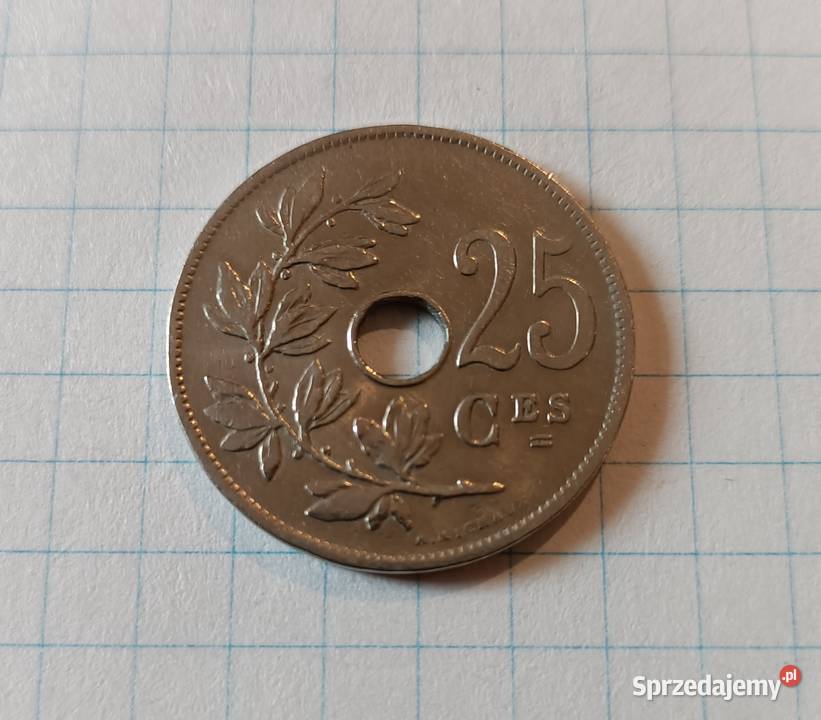 25 CENTIMES 1927 BELGIA BELGIQUE lubelskie Piszczac