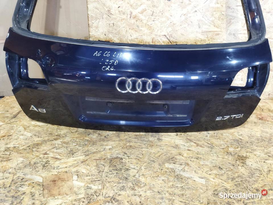 KLAPA TYŁ AUDI A6 C6 LIFT AVANT KOMBI LZ5D ORG Karoseria Przystajń