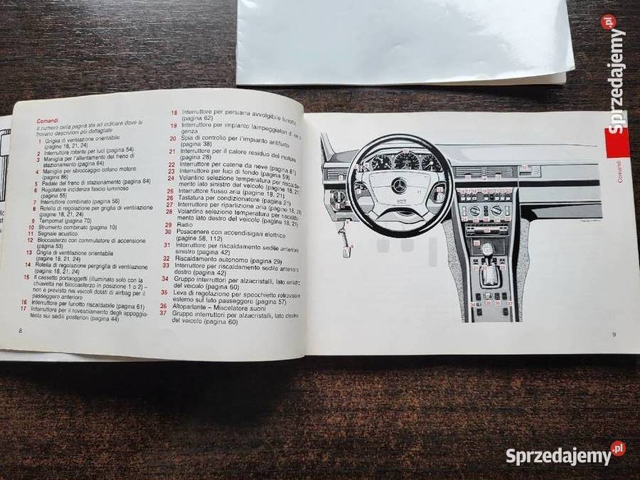 Mercedes 124 Instrukcja obsługi włoska Gdańsk