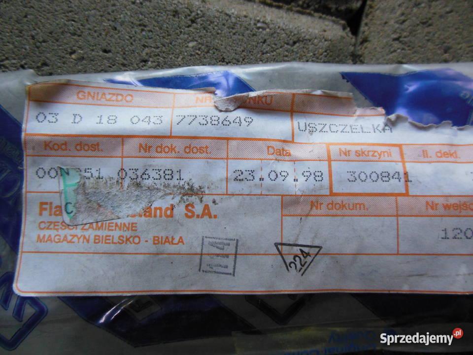 USZCZELKA SZYBY DRZWI ZEWNĘTRZNA PRAWY TYŁ FIAT osobowe Kozy sprzedam