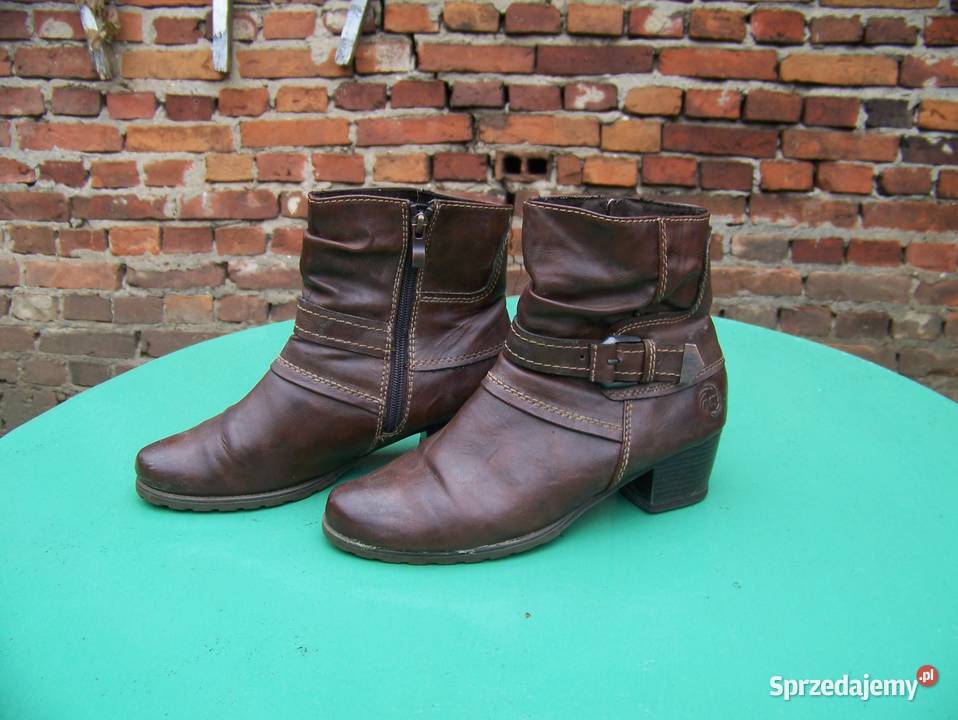 botki skórzane włoskie 40 Marco Tozzi skóra Dargikowo