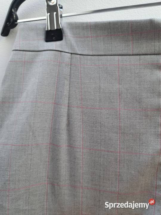 Szara spódniczka RESERVED w kratkę Ołówkowa  Spódnice i sukienki Spódnice i sukienki