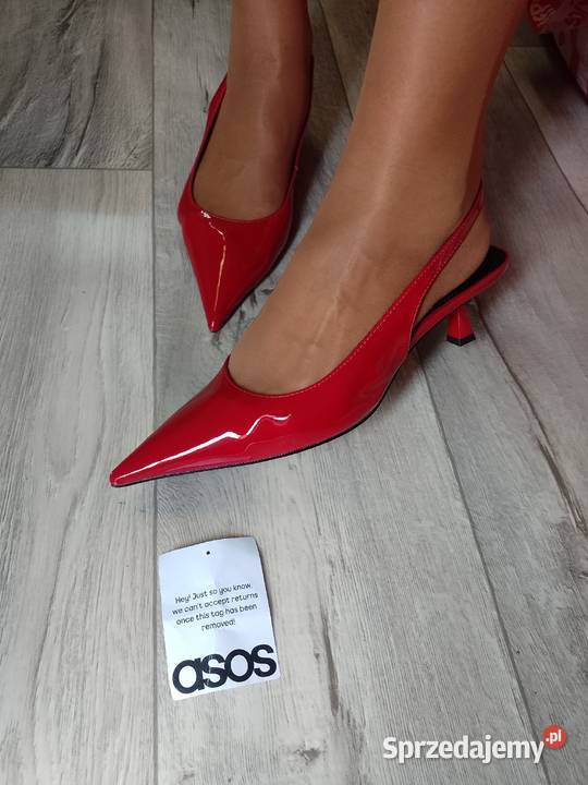 40 ASOS Design Czerwone czółenka z odkrytą piętą Kraków