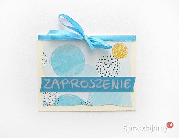 niebieskie zaproszenia na różne okazje pastelowe Gdańsk