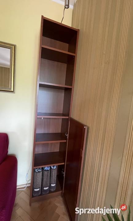 2 eleganckie regały z ciemnego drewna IKEA Billy Meble