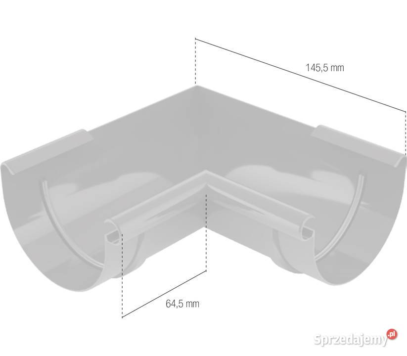Bryza PVC Narożnik wewnętrzny 75 mm grafit Białystok